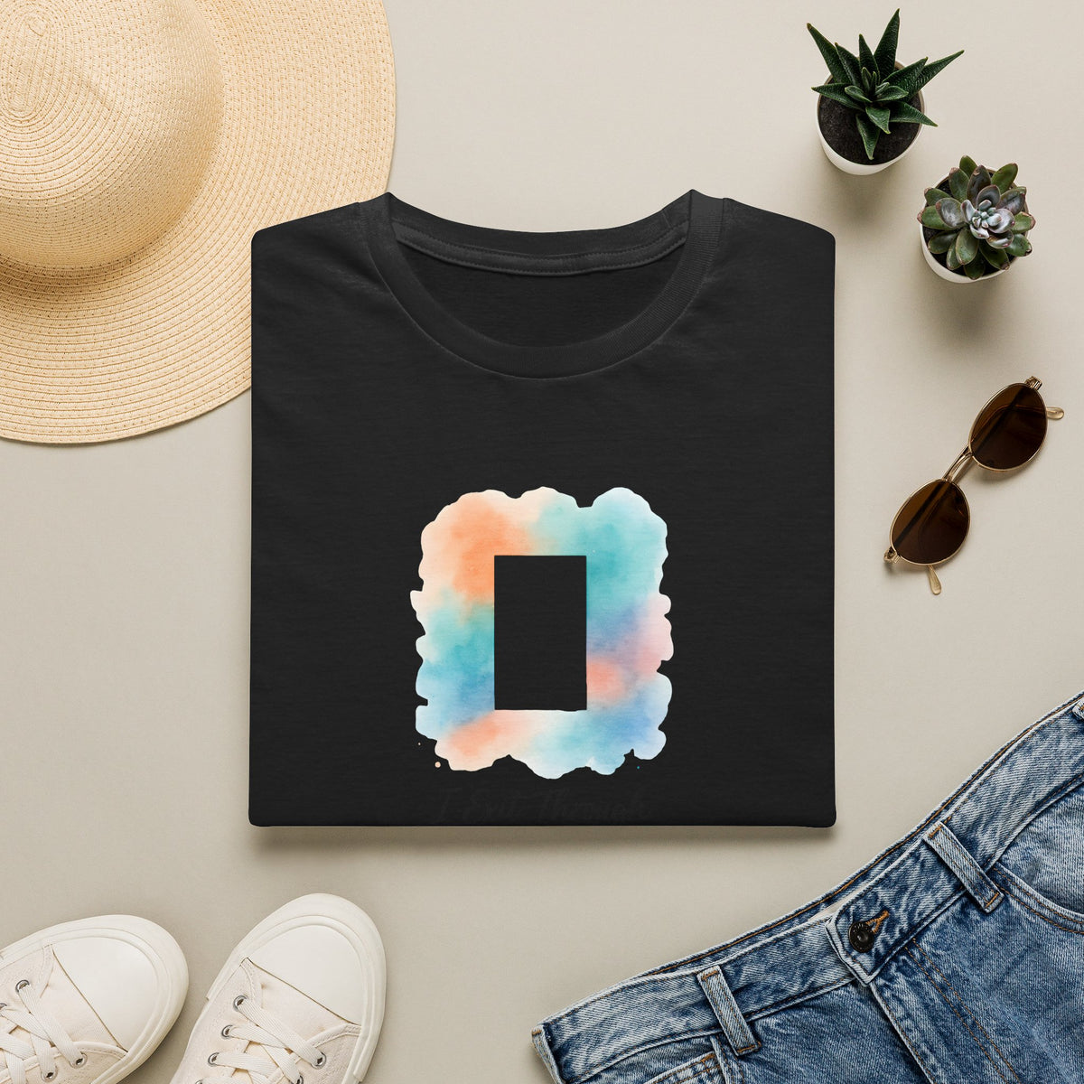 Watercolor Photo Frame T-Shirt